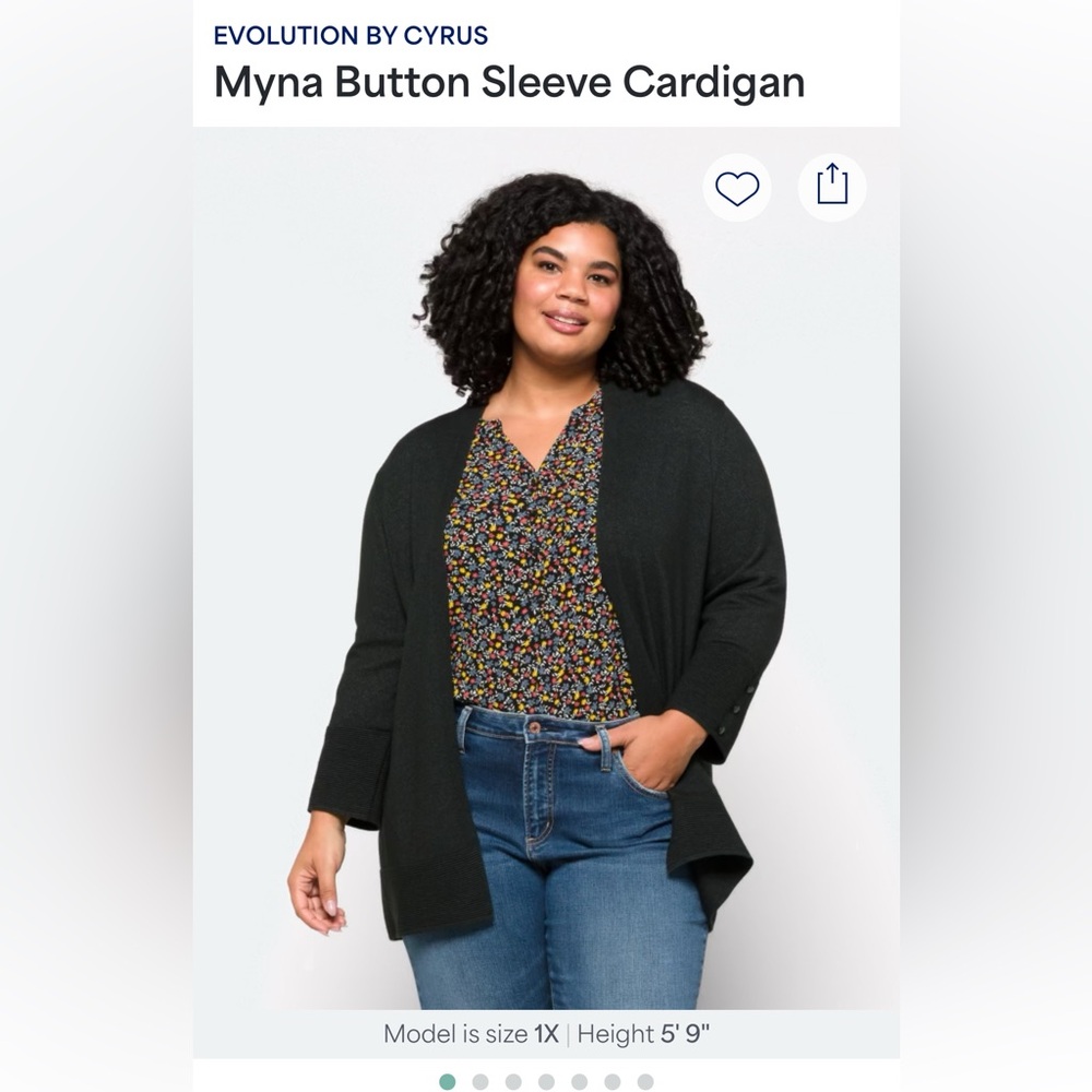 Revolution Black Cardigan - Stitch Fix 2X